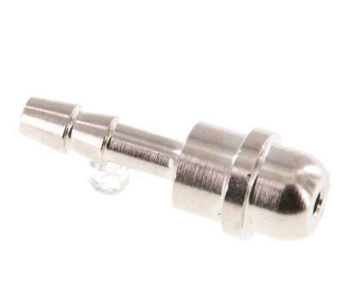 4 mm vernikkeld Messing Slangpilaar zonder Wartelmoer (G1/4'') 15.5mm [5 Stuks]