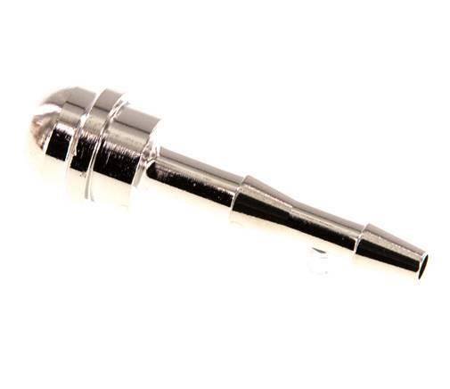 4 mm vernikkeld Messing Slangpilaar zonder Wartelmoer (G3/8'') 14.5mm [2 Stuks]