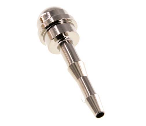 4 mm vernikkeld Messing Slangpilaar zonder Wartelmoer (G3/8'') 14.5mm [2 Stuks]