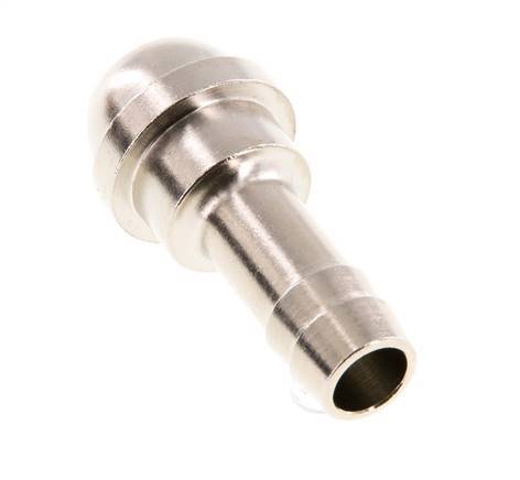 9 mm vernikkeld Messing Slangpilaar zonder Wartelmoer (G1/2'') 19.5mm [2 Stuks]