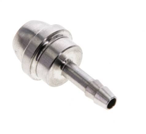 4 mm RVS Slangpilaar zonder Wartelmoer (G3/8'')