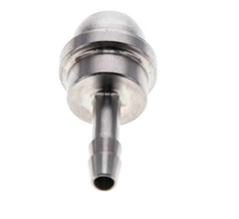 4 mm RVS Slangpilaar zonder Wartelmoer (G3/8'')