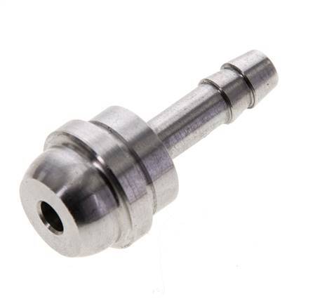 6 mm (1/4'') Stainless Steel Hose Barb without Union Nut (G1/2'')