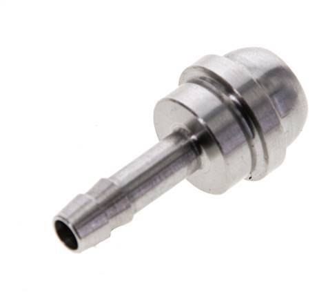 6 mm RVS Slangpilaar zonder Wartelmoer (G1/2'')