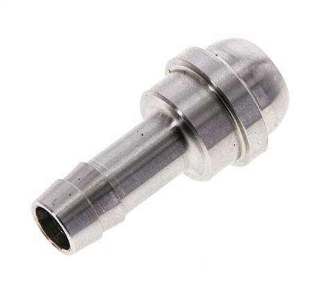 9 mm RVS Slangpilaar zonder Wartelmoer (G1/2'')