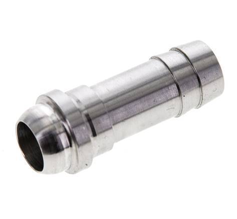 13 mm RVS Slangpilaar zonder Wartelmoer (G1/2'')
