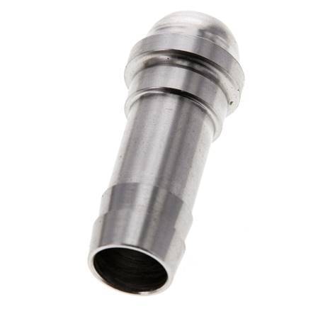13 mm RVS Slangpilaar zonder Wartelmoer (G1/2'')
