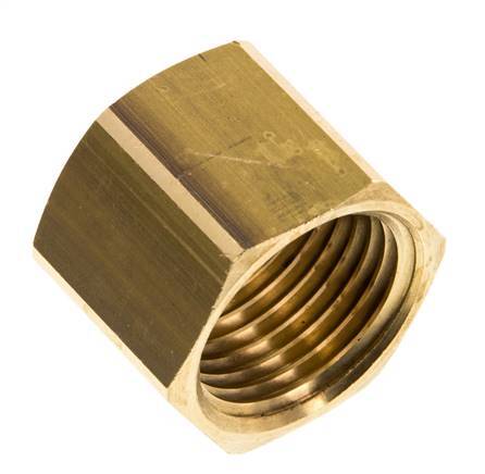 6/9/13 G1/2''mm Union Nut messing L20.5mm [2 Stuks]