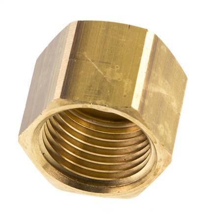 6/9/13 G1/2''mm Union Nut messing L20.5mm [2 Stuks]
