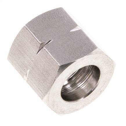 4/6/9mm (G1/4'' LH) RVS Unie Moer L15mm