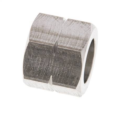 4/6/9mm (G3/8'' LH) RVS Unie Moer L16mm