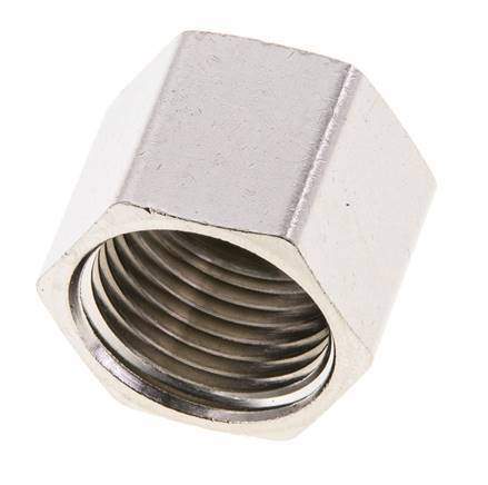 6/9/13mm (G1/2'') Nickel-plated Brass Union Nut L19.5mm [2 Pieces]