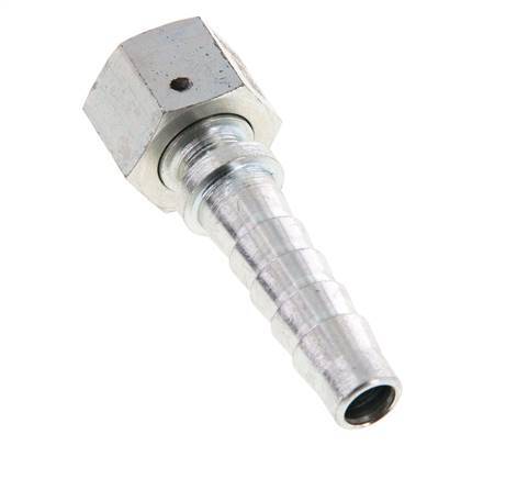 13x25 mm & G1/2'' Verzinkt Stalen Slangpilaar met Wartelmoer DIN EN 14423 / DIN 2826