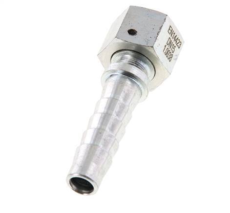 13x25 mm & G1/2'' Verzinkt Stalen Slangpilaar met Wartelmoer DIN EN 14423 / DIN 2826