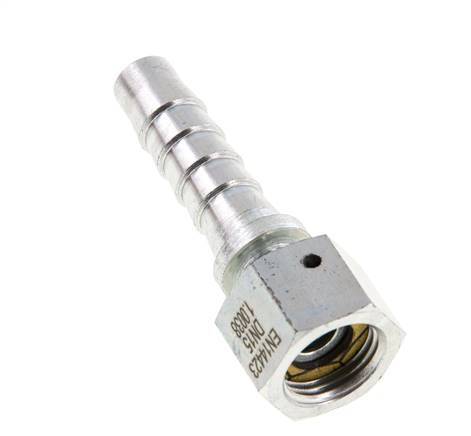 13x25 mm & G1/2'' Verzinkt Stalen Slangpilaar met Wartelmoer DIN EN 14423 / DIN 2826