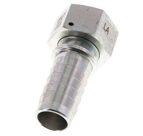 25x40 mm & G1'' Verzinkt Stalen Slangpilaar met Wartelmoer DIN EN 14423 / DIN 2826