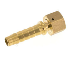 13x25 mm & G1/2'' Messing Slangpilaar met Wartelmoer DIN EN 14423 / DIN 2826