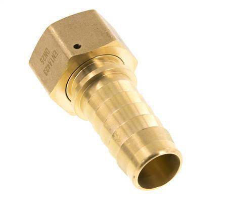 25x40 mm & G1'' Brass Hose Pillar with Union Nut DIN EN 14423 / DIN 2826