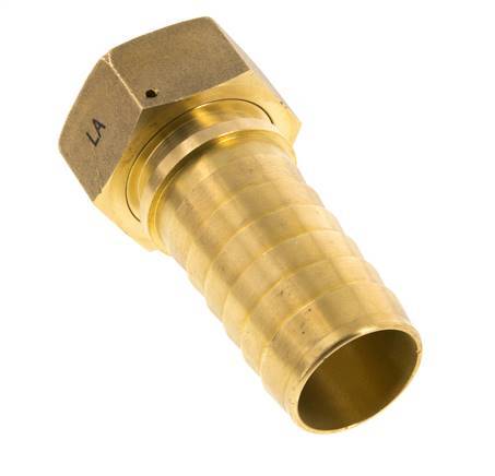 38x54 mm & G1-1/2'' Messing Slangpilaar met Wartelmoer DIN EN 14423 / DIN 2826