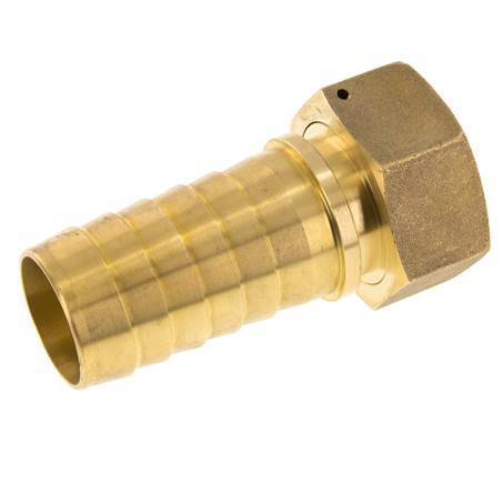 38x54 mm & G1-1/2'' Messing Slangpilaar met Wartelmoer DIN EN 14423 / DIN 2826