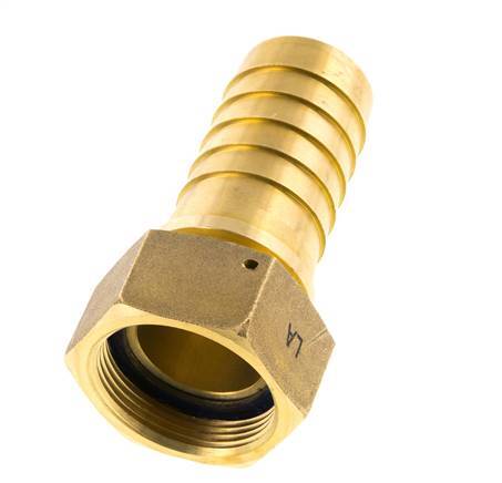 38x54 mm & G1-1/2'' Messing Slangpilaar met Wartelmoer DIN EN 14423 / DIN 2826