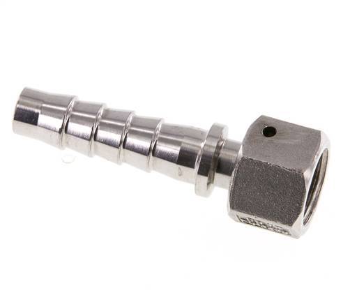 13x25 mm & G1/2'' RVS 1.4301 Slangpilaar met Wartelmoer DIN EN 14423 / DIN 2826