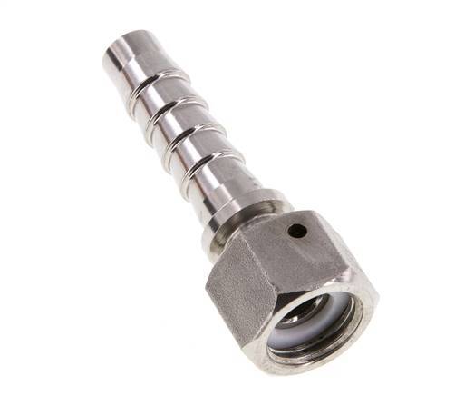 13x25 mm & G1/2'' RVS 1.4301 Slangpilaar met Wartelmoer DIN EN 14423 / DIN 2826