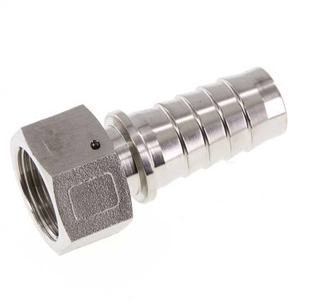 25x40 mm & G1'' RVS 1.4301 Slangpilaar met Wartelmoer DIN EN 14423 / DIN 2826