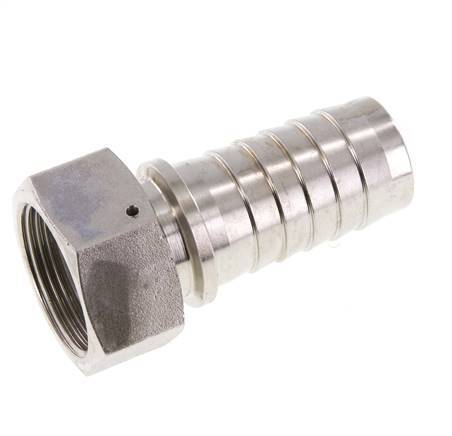 32x48 mm & G1-1/4'' RVS 1.4301 Slangpilaar met Wartelmoer DIN EN 14423 / DIN 2826