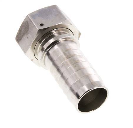 32x48 mm & G1-1/4'' RVS 1.4301 Slangpilaar met Wartelmoer DIN EN 14423 / DIN 2826