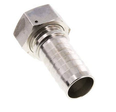 32x48 mm & G1-1/4'' RVS 1.4301 Slangpilaar met Wartelmoer DIN EN 14423 / DIN 2826