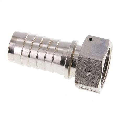 32x48 mm & G1-1/4'' RVS 1.4301 Slangpilaar met Wartelmoer DIN EN 14423 / DIN 2826