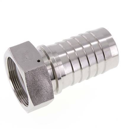 50x68 mm & G2'' RVS 1.4301 Slangpilaar met Wartelmoer DIN EN 14423 / DIN 2826