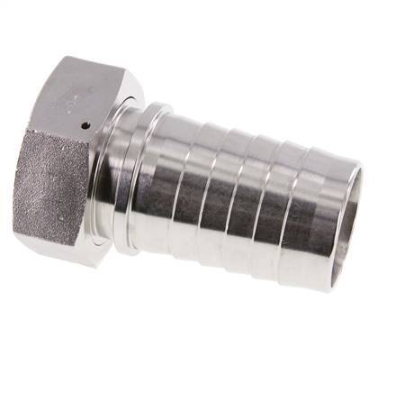 50x68 mm & G2'' RVS 1.4301 Slangpilaar met Wartelmoer DIN EN 14423 / DIN 2826