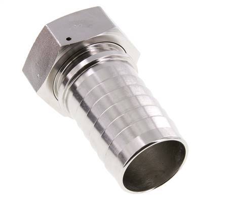 50x68 mm & G2'' RVS 1.4301 Slangpilaar met Wartelmoer DIN EN 14423 / DIN 2826