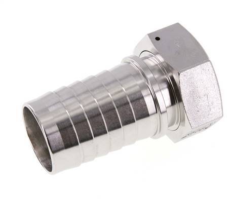 50x68 mm & G2'' RVS 1.4301 Slangpilaar met Wartelmoer DIN EN 14423 / DIN 2826