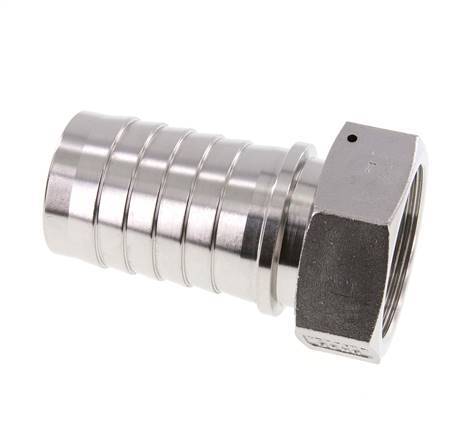 50x68 mm & G2'' RVS 1.4301 Slangpilaar met Wartelmoer DIN EN 14423 / DIN 2826