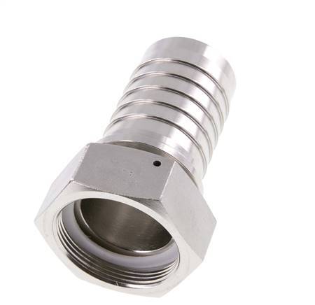 50x68 mm & G2'' RVS 1.4301 Slangpilaar met Wartelmoer DIN EN 14423 / DIN 2826