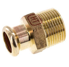 Perskoppeling - 15mm Persmof & R 3/4'' Buiseinde - Koperlegering