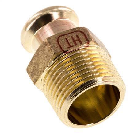 Perskoppeling - 15mm Persmof & R 3/4'' Buiseinde - Koperlegering