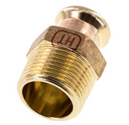 Perskoppeling - 15mm Persmof & R 3/4'' Buiseinde - Koperlegering