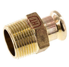 Perskoppeling - 15mm Persmof & R 3/4'' Buiseinde - Koperlegering