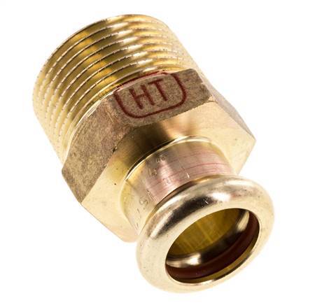 Perskoppeling - 15mm Persmof & R 3/4'' Buiseinde - Koperlegering