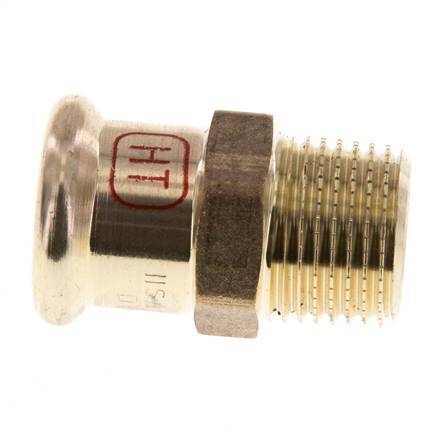 Perskoppeling - 18mm Persmof & R 1/2'' Buiseinde - Koperlegering