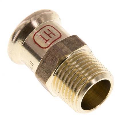 Perskoppeling - 18mm Persmof & R 1/2'' Buiseinde - Koperlegering