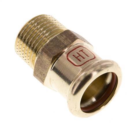 Perskoppeling - 18mm Persmof & R 1/2'' Buiseinde - Koperlegering