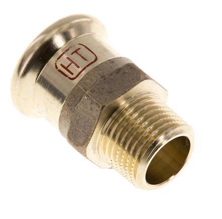 Perskoppeling - 22mm Persmof & R 1/2'' Buiseinde - Koperlegering