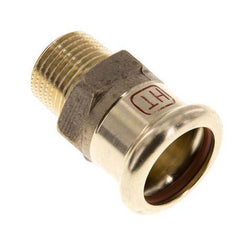 Perskoppeling - 22mm Persmof & R 1/2'' Buiseinde - Koperlegering