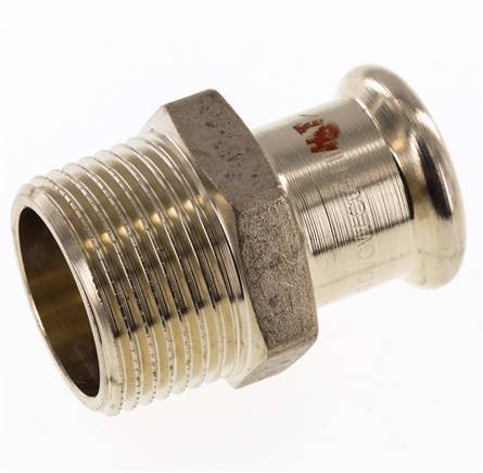 Perskoppeling - 22mm Persmof & R 1'' Buiseinde - Koperlegering