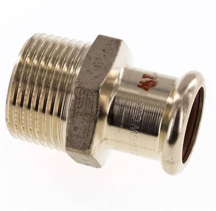 Perskoppeling - 22mm Persmof & R 1'' Buiseinde - Koperlegering